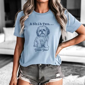 AShihTzu Bless You Funny Dog T-shirt, Shih Tzu Tee, Dog Lover Tshirt, Dog Mom Shirt, Dog Dad Shirt, Dog Shirt for Women, Dog Tee for Men