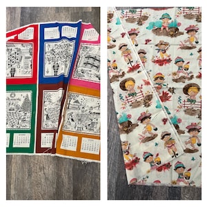 1991 Quilters Corner Panel Kalender Monate Panel oder süße spielende Kinder in verschiedenen Szenen. DU WÄHLST!