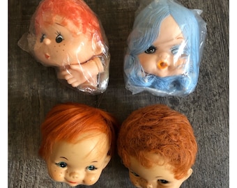 Cabeza de muñeca Vintage Doll. Aproximadamente 4" Nuevo stock antiguo. ¡TU ELIGES!