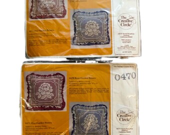 The Creative Circle vintage craft kits. Rose Garden Beauty. 0470 UnOpened. YOU CHOOSE.