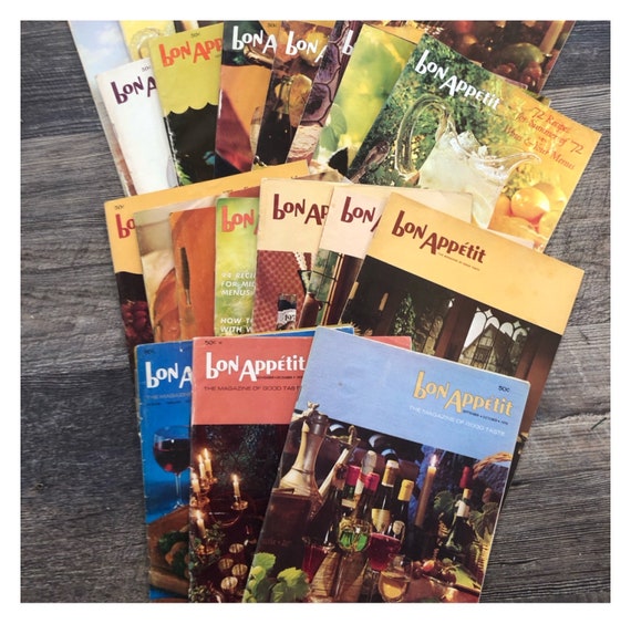 Vintage Bon Appetit Magazines! 1970-1973 YOU CHOOSE! - Etsy