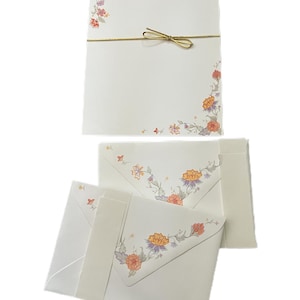 ensemble de papeterie vintage. Imprimé floral avec enveloppes à motifs assorties !