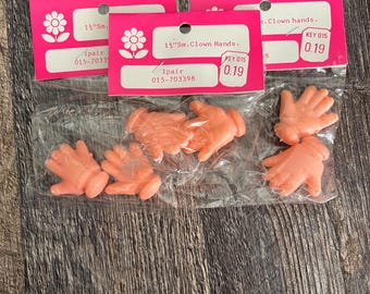 Vintage Franks Nursery or Fibre-craft or CLOWN hands! Unopened sealed new old stock! YOU CHOOSE!