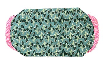 Furbish Studio Bolster-kussensloop! Champignonprint 'Alice'! 8 x 20 inch gloednieuw!