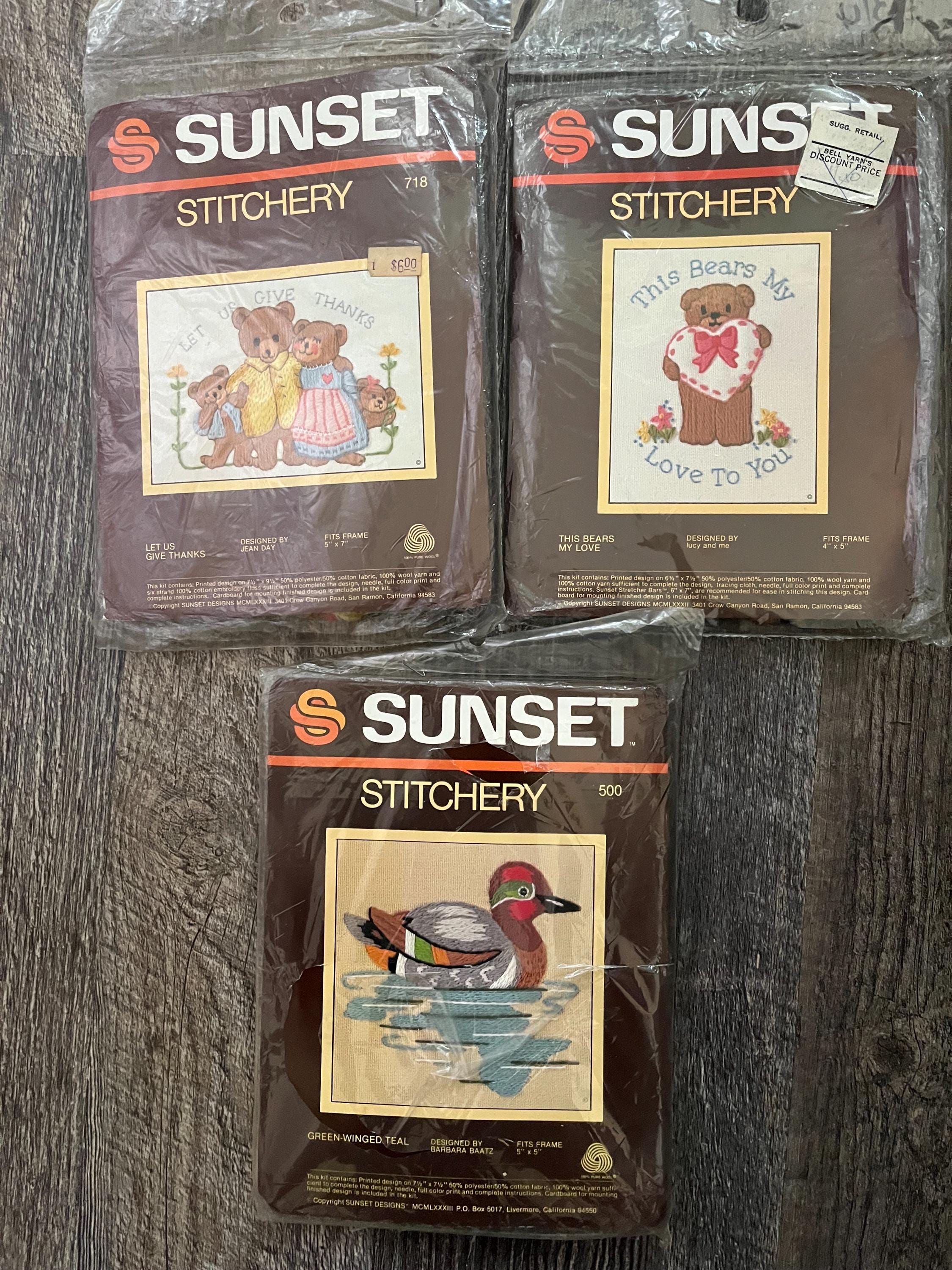 Jiffy Stitchery! Sunset Designs. Indian Vase Series! New Old Stock