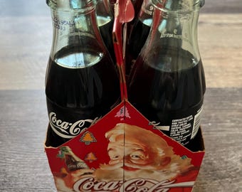 COCA-COLA 1994 Set of 6 - 8 Oz Bottles Happy Holidays