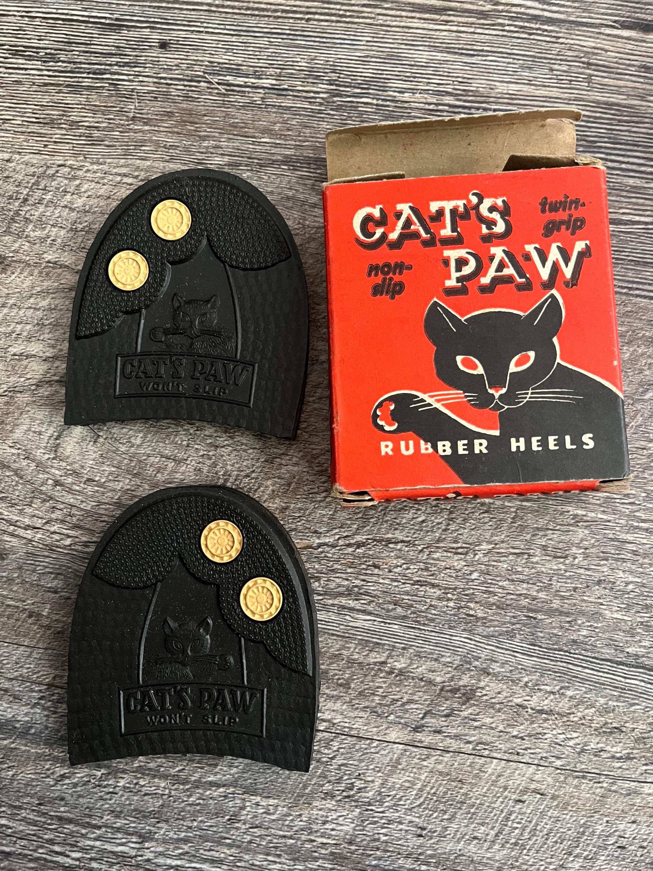 Vintage Cats Paw Goodrich Marbo Tap Heels or I.T.S Rubber Heels W