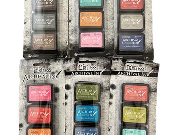 Tim Holtz Distress Archival Ink!  Mini pads! Set of 4. Brand new! YOU CHOOSE!
