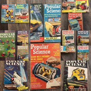 ポピュラーサイエンス雑誌。1950 年代から 1960 年代。状態良好。お選びいただけます。