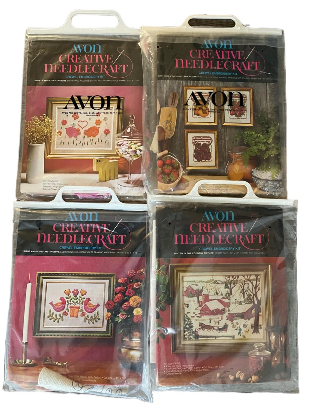 Kits de broderie Crewel Creative Needlecraft Avon faisans