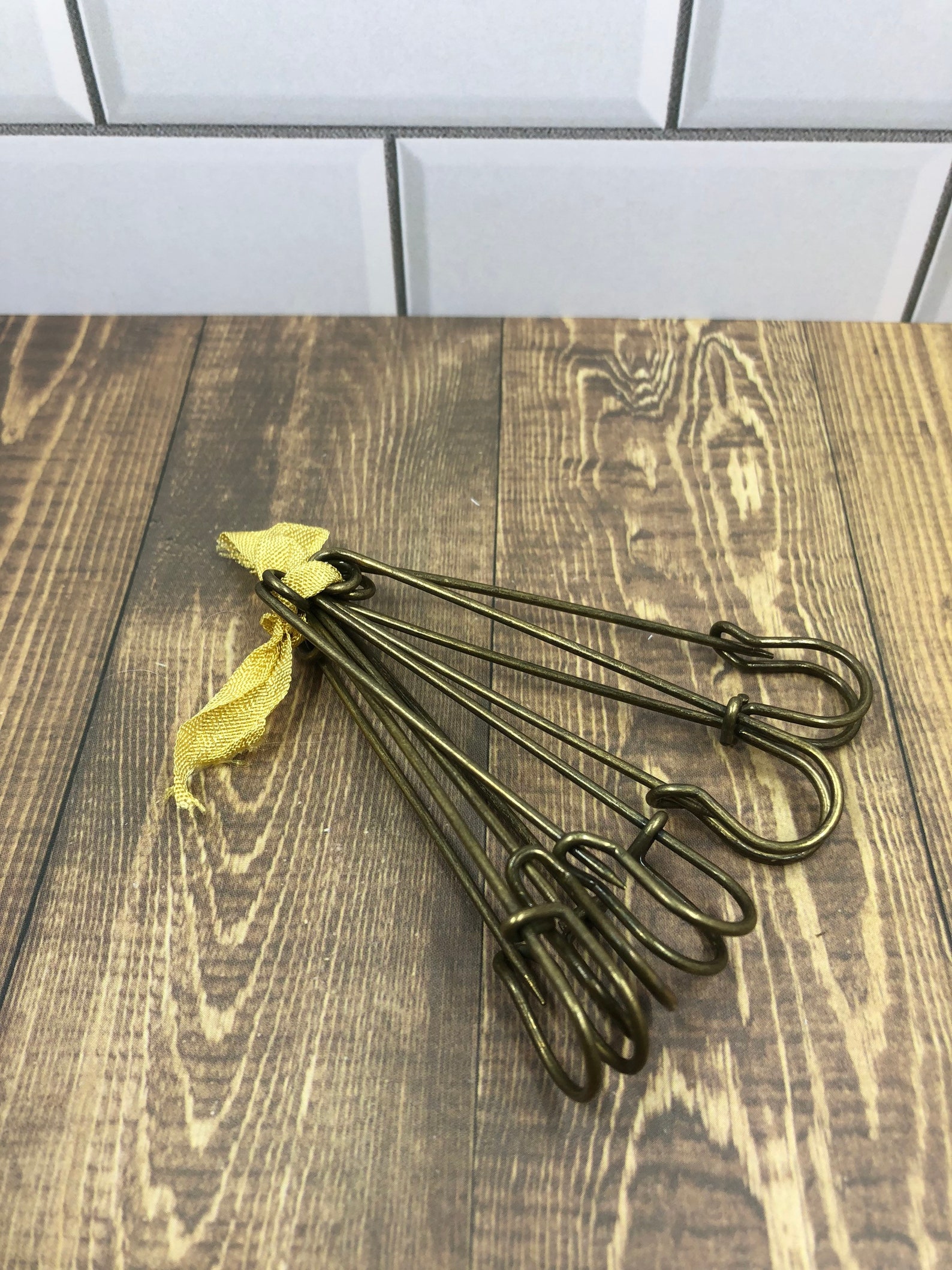 5 3 Heavy Blanket Pins Brass Antique Looking Color. Etsy