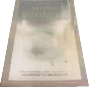 National Geographic Magazine. Special Hologram Edition.  World map, save the earth! December 1988. ***NO MAP***