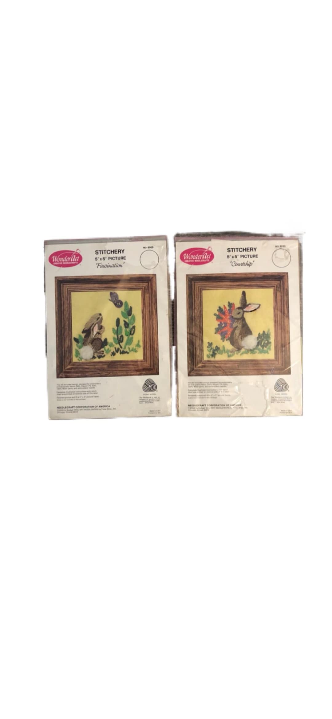 The Wonderart Creative Needlecrafts. Vintage Craft Kits. Rabbit Bunny ...