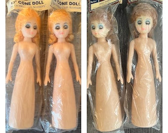 Vintage large craft doll. 13” Fragrance cone doll. New old stock! YOU CHOOSE.