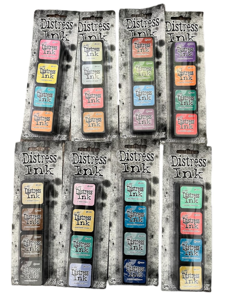 Tim Holtz Distress Ink 1”x1” Mini Ink Pads Set of 4. Ranger Ink! YOU ...