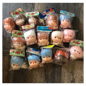 Vintage Darcie, Fibre Craft, Doll Craftin’ brand doll heads and hands. Like strawberry shortcake faces. New old stock. YOU CHOOSE!