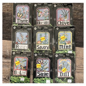 Vintage Needlemagic inc brand Plant Pokes! Counted cross stitch kits. Unopened. YOU CHOOSE.