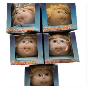 Vintage ORIGINAL Baby Doll Puppenköpfe oder -körper. Ähnlich wie Cabbage Patch, People Pal Gesichter. Neuwertiger Lagerbestand. 12,5–14 cm (5–5 1/2 Zoll) – Sie wählen!