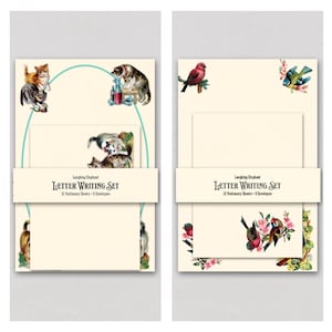 Ensemble de papeterie Éléphant qui rit ! Chatons qui jouent ou oiseaux. Feuilles décoratives et enveloppes. VOUS CHOISISSEZ !