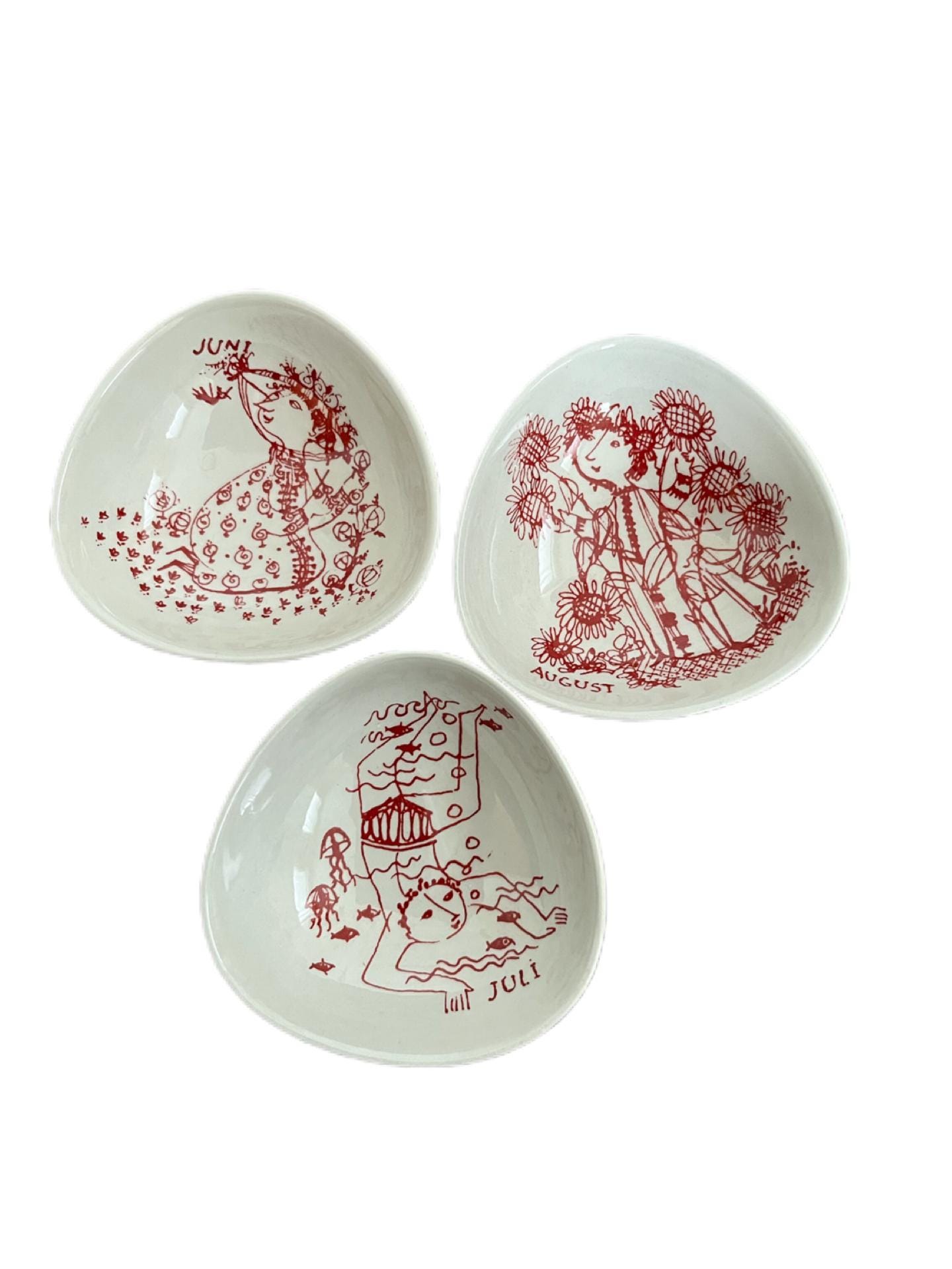 Nymolle（ニモール）Bjorn Wiinblad 陶器プレート Bjørn Wiinblad for Nymolle 