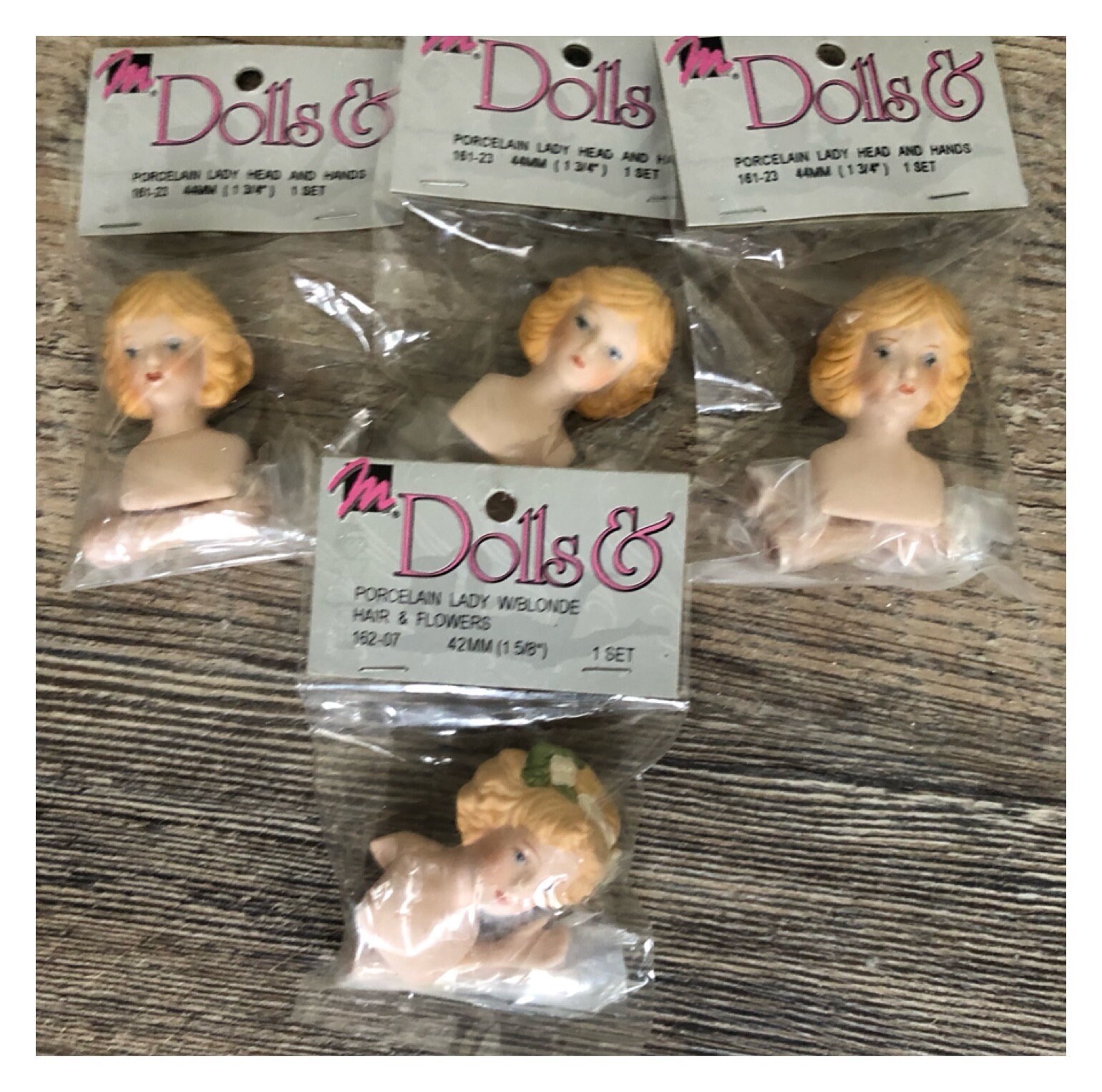 Vintage Porcelain Mangelsen's Doll Head and 3/4” New Old