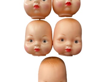 Vintage 3 1/4” doll faces.  Blue- Grey real look eyes! New old stock. YOU CHOOSE!