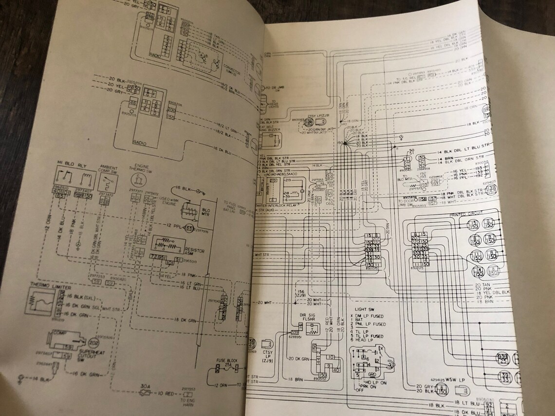 1975 Chevrolet Truck Wiring Diagrams Supplement Service Manual Etsy