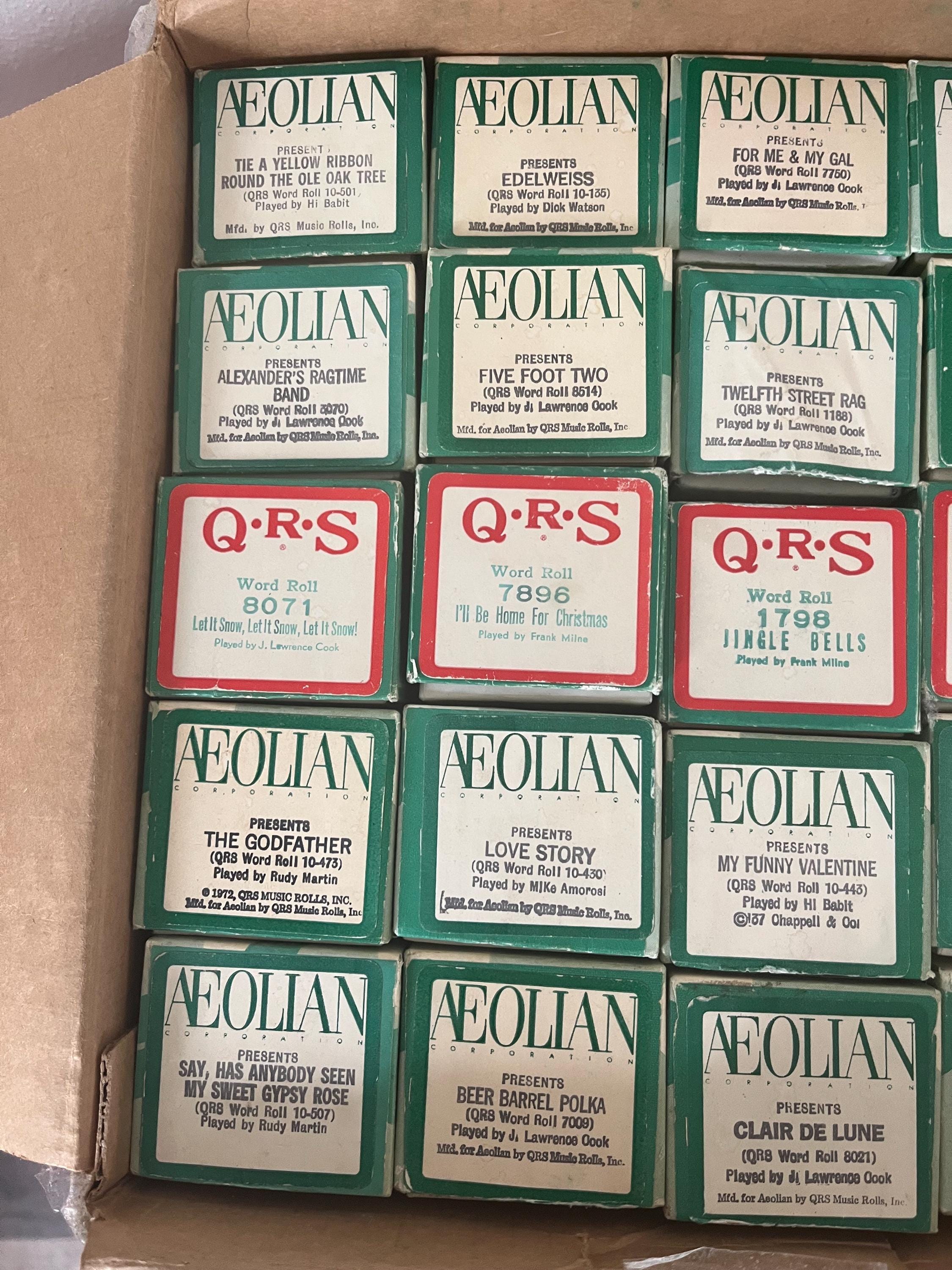 Set di 3 vecchi rotoli per pianoforte Q.R.S. circa 1940-1950 (N3417) - Italia