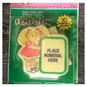 Vintage Cabbage Patch candle. Unique Numeral candle. 1984 Good unused condition.