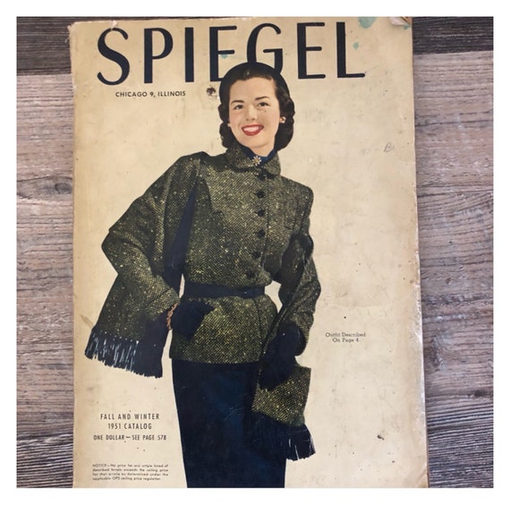 Vintage SPIEGEL Catalog 1951 Fashion Lingerie Kids Mens Womens