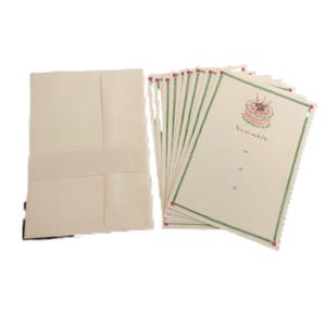Caspari invitation Set. 10 cards & 10 envelopes. Mayfair cards. Miniature birthday cake. By Kate Berquist.