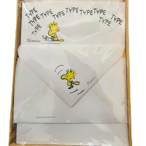 Vintage Hallmark Peanuts Woodstock Briefpapier. Schulz Ungeöffnet. 10 Blätter 10 Umschläge.