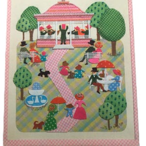 ¡Juego completo de artículos vintage de Hallmark! Niños tocando en la banda en el parque. Década de 1970. Juego de papelería en caja. ¡Impresionante!