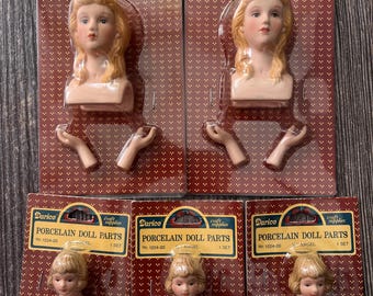 Vintage Darice Brand Angel PORCELAIN Doll Head and 1/2” or