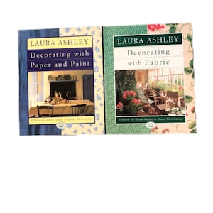Vintage 1995 Laura Ashley Decorating books! With Fabric or with Paper & Paint! 1st edition.