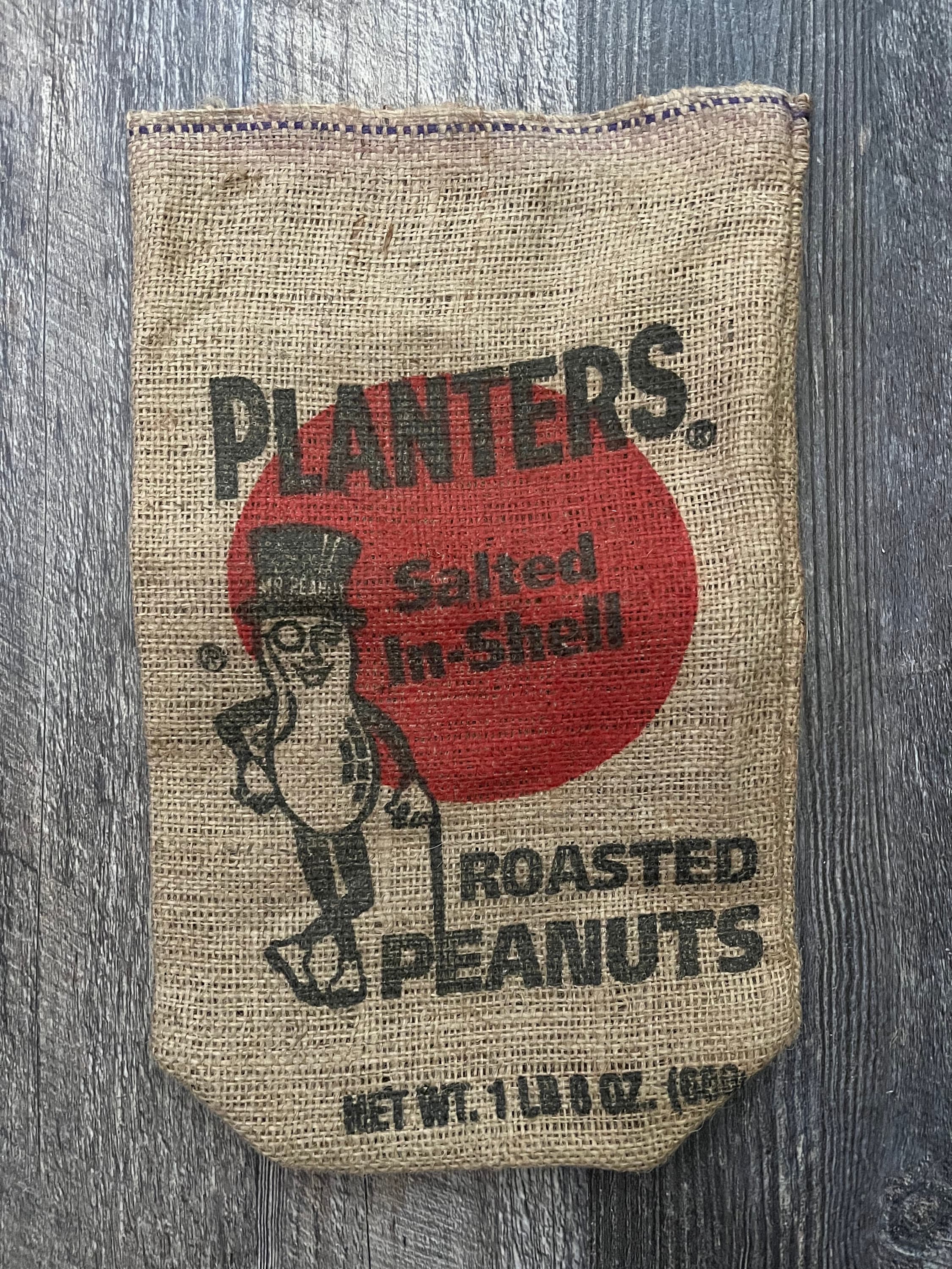 Vintage Planters Peanuts Burlap Sack. Roasted Peanuts Bag. - Etsy