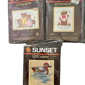 Jiffy Stitchery! Sunset Designs. Indian Vase Series! New old stock! Preowned unopened. YOU CHOOSE.