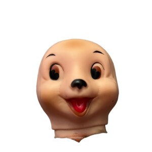 Vintage berengezicht van 3 inch. 1/2 gezichtsmasker. Antropomorf. Zwaar dik vinyl! Nieuwe oude voorraad. JIJ KIES!