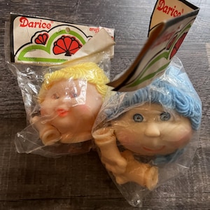 Vintage Darice Coconut Kids-poppenhoofd. Zoals koolpatch. 3"-3 1/2" DIE JE KIEST!