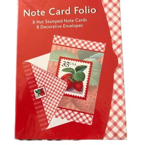 Kolekcja Vintage Designers. Papier listowy USPS. Folio na karty z notatkami. Obrazy jagód nowe.