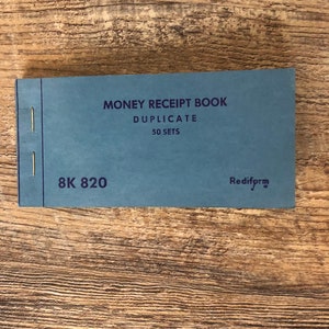 ビンテージの Rediform マネー領収書帳。中古、未使用、新品同様の状態。