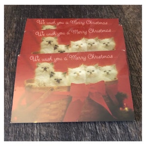 Postales antiguas de Gibson. Gatitos en una cesta, vacaciones de Navidad. Paquete sellado de 18