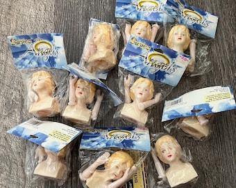 Vintage Angel doll heads and arms. Saint Louis trimming brand Darcie brand. New old stock. In original packages. YOU CHOOSE.