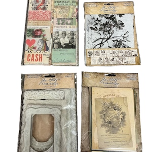 Tim Holtz Chipboard, collage strips or photo studio ephemera! Idea-ology! ***You Choose.