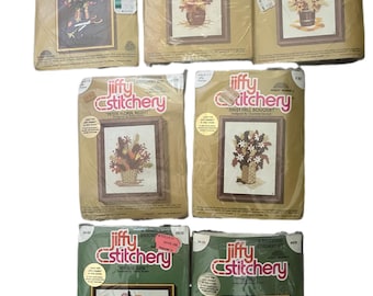 Jiffy Stitchery! Zonsondergangontwerpen. Nieuwe oude voorraad. *LEES* In goede gebruikte staat. JIJ KIES!