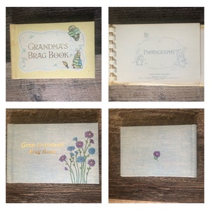 Miniálbum de fotos vintage "livro de alarde" da vovó. 10 cm x 15 cm, Beatrix Potter ou flores. A ESCOLHA É SUA.