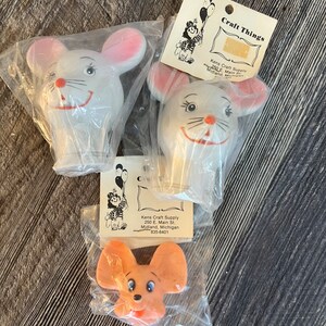 ビンテージ マウス クラフト ドール フェイス。新品中古品。お選びください!