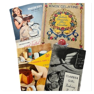 Vintage recipe pamphlet fold out small recipe booklets. 1930s-1950s Very good pre owned condition!  YOU CHOOSE!