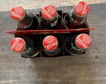 COCA-COLA 1994 Set of 6 - 8 Oz Bottles Happy Holidays