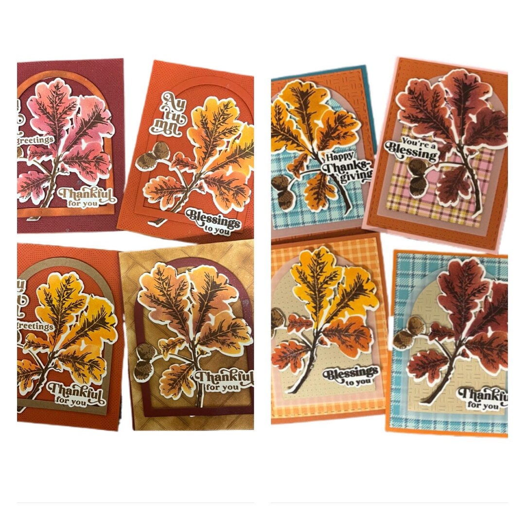 4 Handmade Cards. Autumn Fall Thanksgiving Greeting Cards! Each of the ...